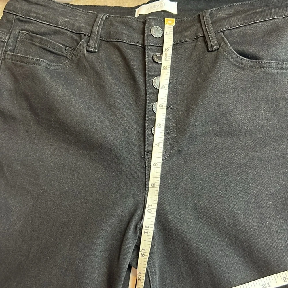 Vervet High Rise Super Flare Distressed Raw Hem VERVET by Flying Monkey Jeans 32